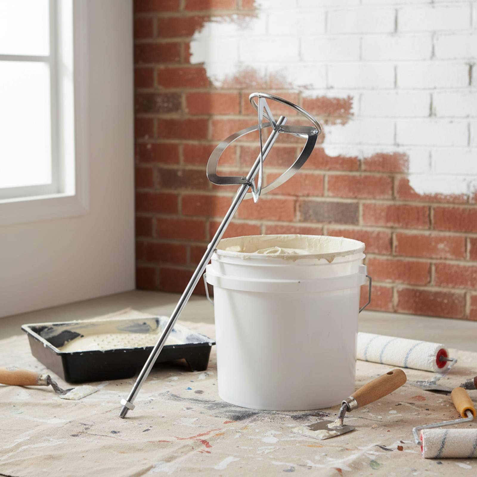 Tools Use In The Workshop - Cement Blender Paddle Sturdy Duty Drill