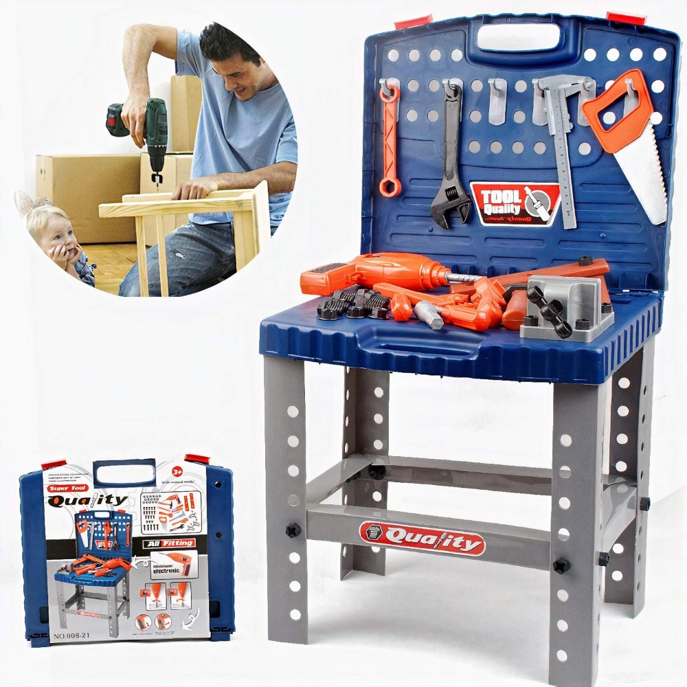 Kids Toy Tool Workbench with R - Tools Workshop For Kids 评论和价格