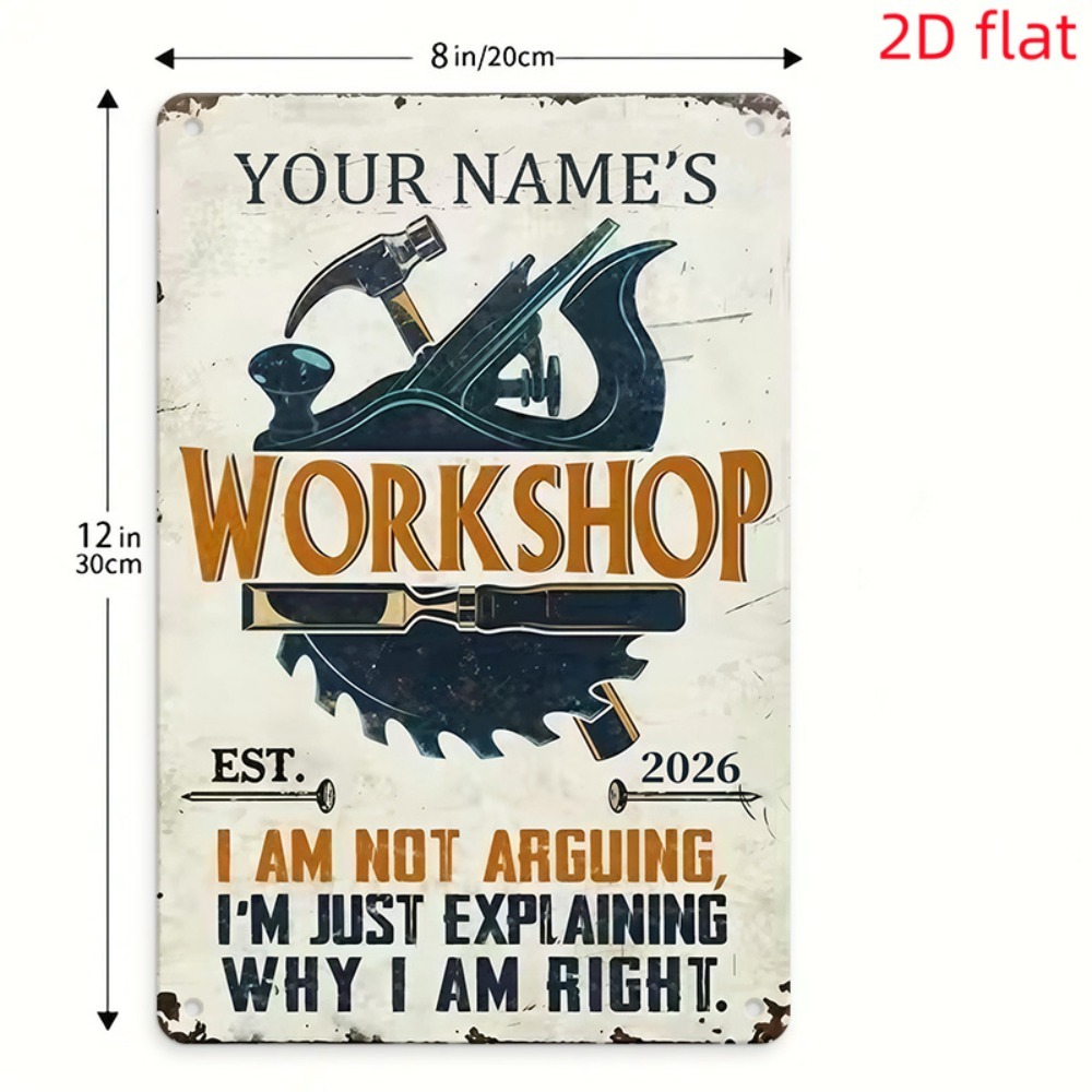 [2D Flat] 1pc Custom Name Work - Workshop Tools Name 评论和价格