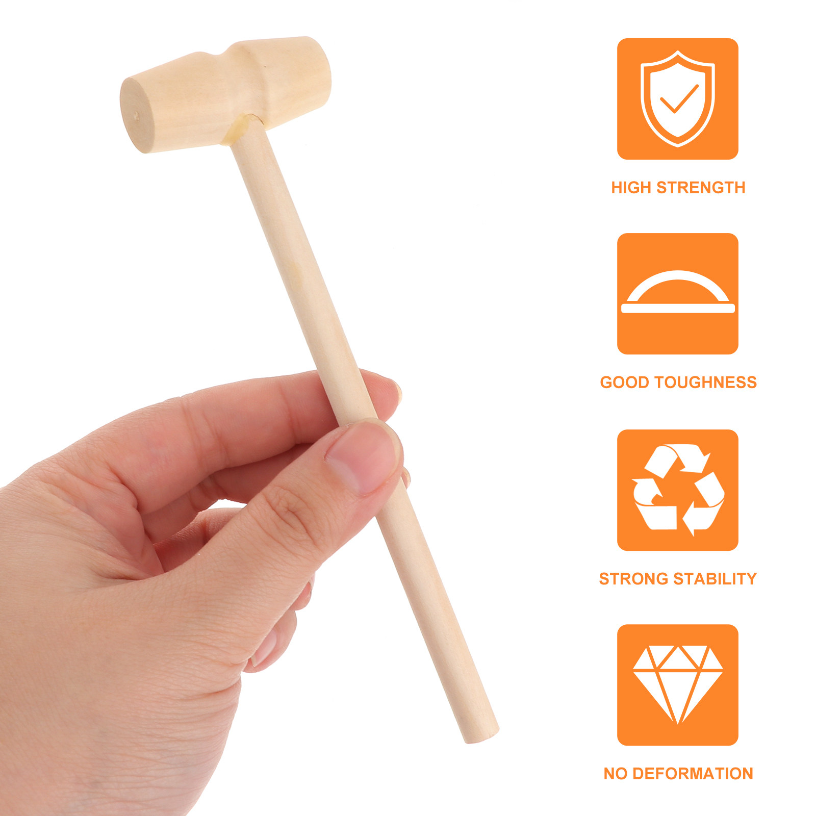 20Pcs Kid Wooden Mini Mallet U - Mallet Wood Carving 评论和价格