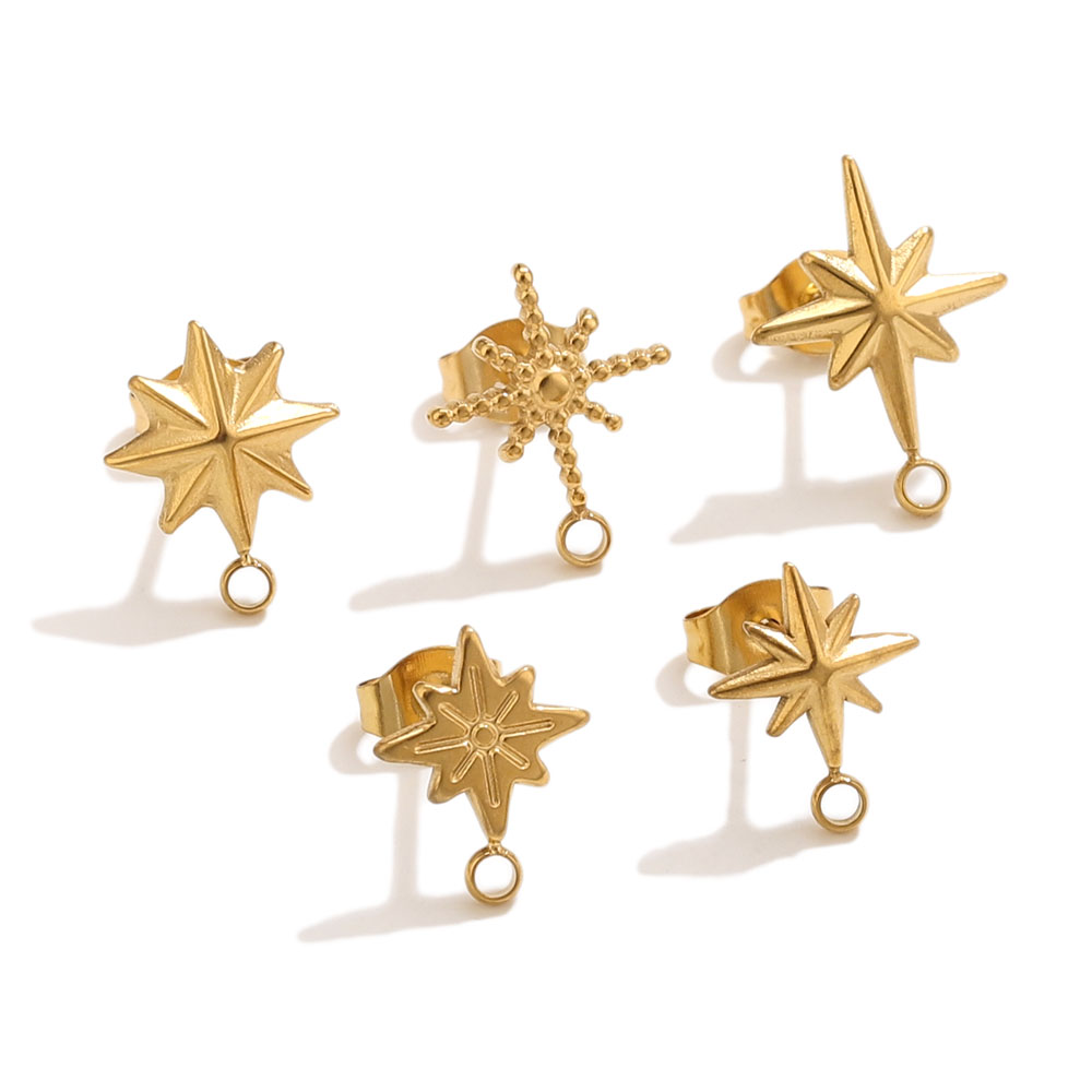6pcs Stainless Steel Star Earr - Tools Jewelry Making 评论和价格