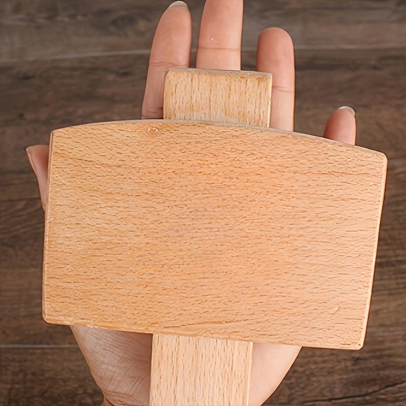 1PC DIY Leather Beech Solid Wo - Mallet Wood Carving 评论和价格