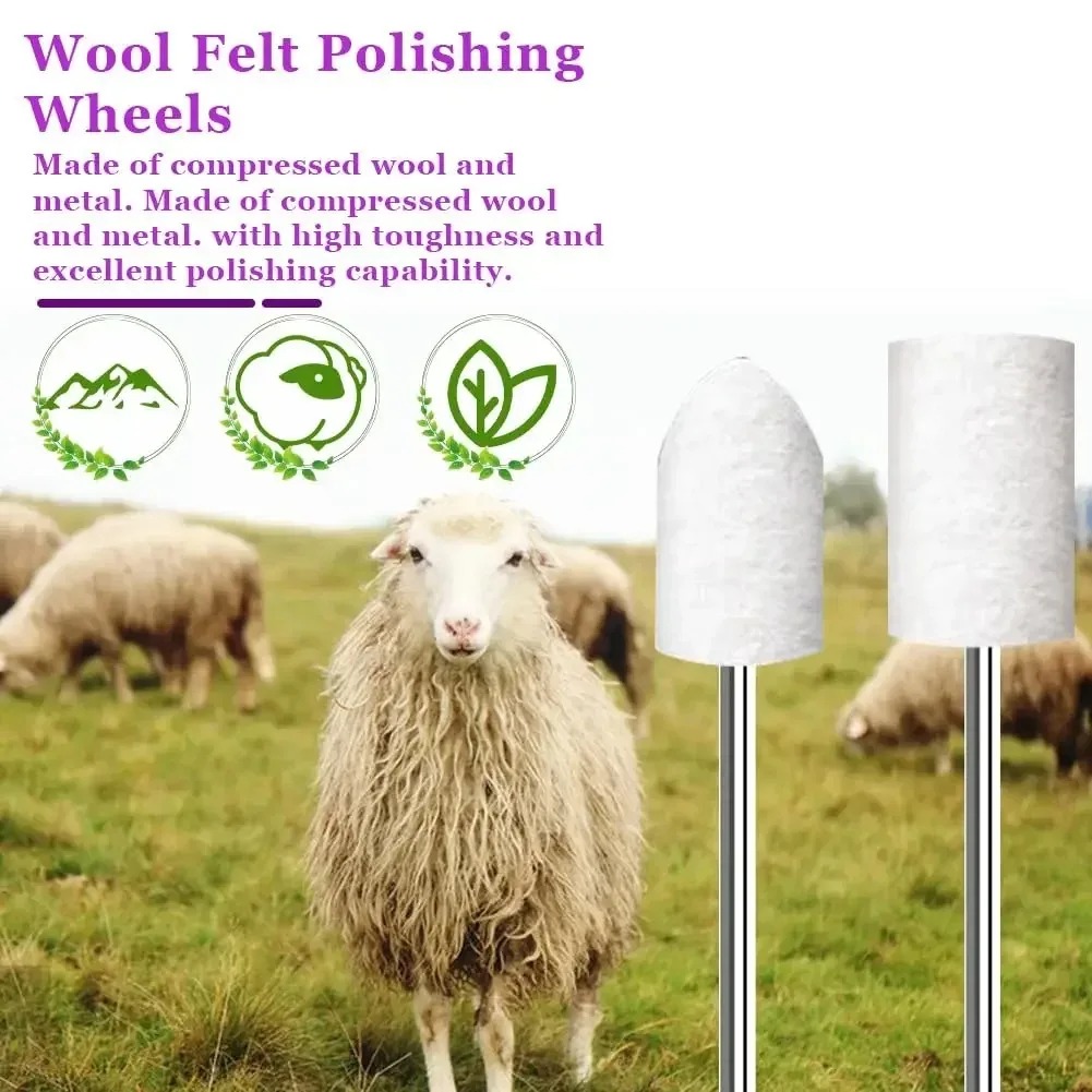 80PCS Wool Felt Buffing Wheel  - Tools Jewelry Making 评论和价格