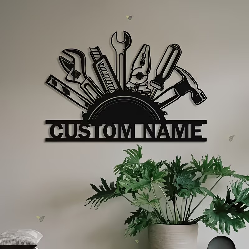 Custom Metal Tool Wall Art - P - Workshop Tools Name 评论和价格
